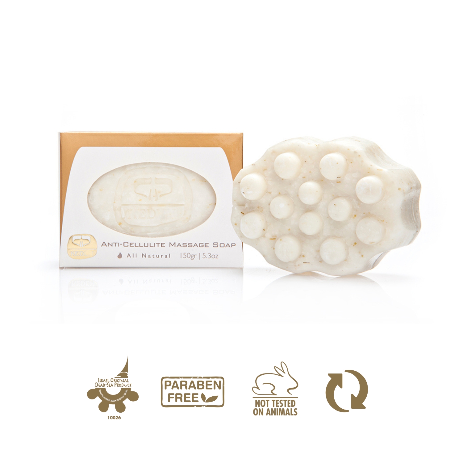 Xà phòng mát xa làm mờ da sần vỏ cam Kedma - Anti-Cellulite massage Soap 150gr