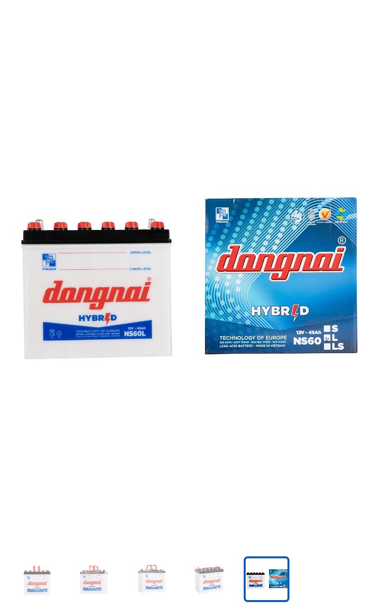 Ắc quy Hybrid NS60L | 12V - 45Ah