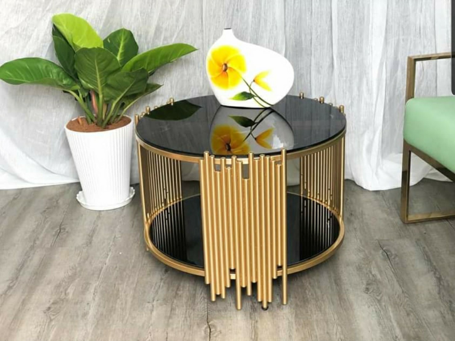 Bàn trà mạ vàng Zizac Juno Sofa