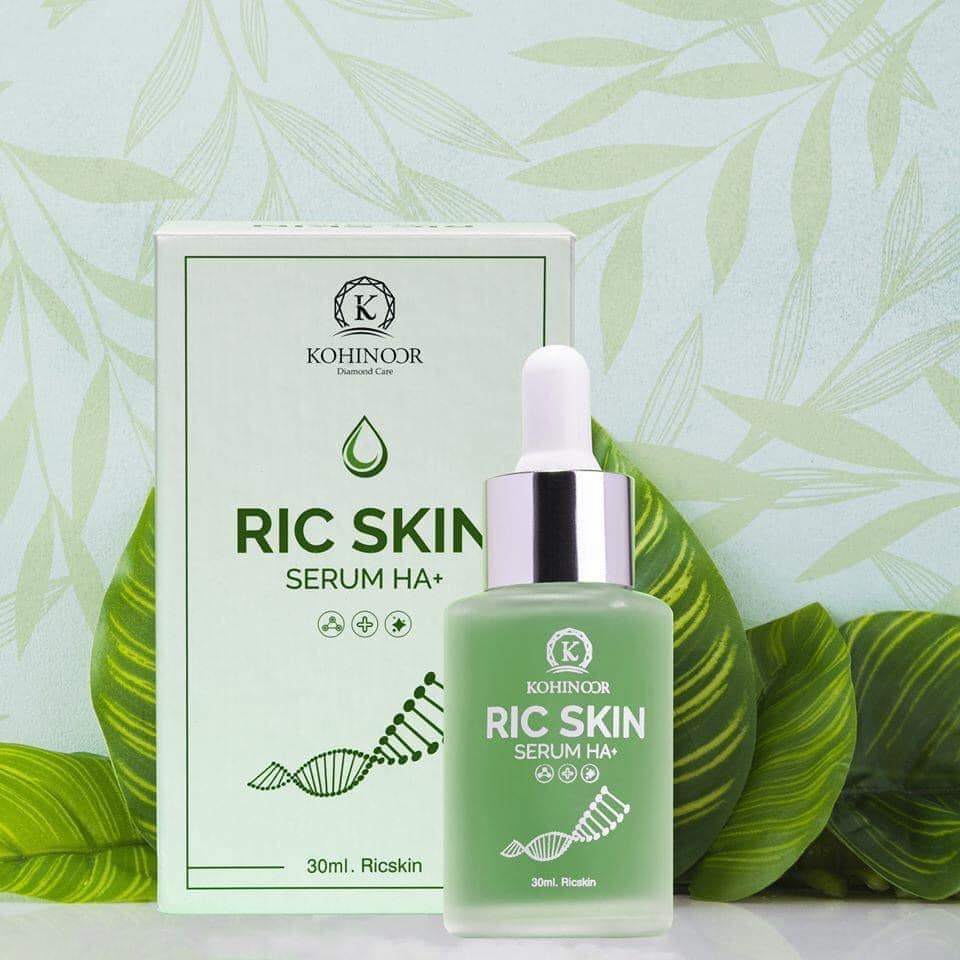 Serum Ric Skin HA+ Kohinoor (30ml), Chống Lão Hóa Da, Mờ Thâm Nám, Trị Mụn - Tặng Kèm Cột Tóc Tai Thỏ Màu Ngẫu Nhiên