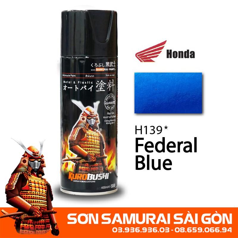 Sơn SAMURAI KUROBUSHI H139* MÀU XANH chính hãng dành cho xe máy