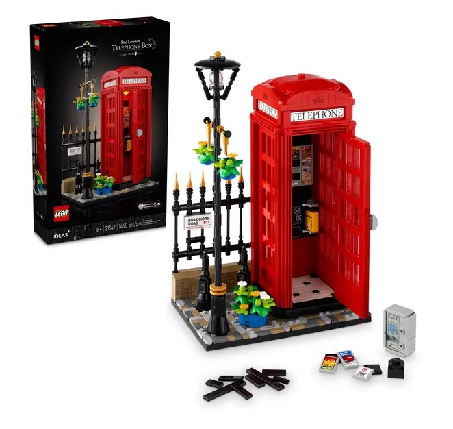 LEGO 21347 - Buồng Điện Thoại London Màu Đỏ (1440 Chi Tiết)