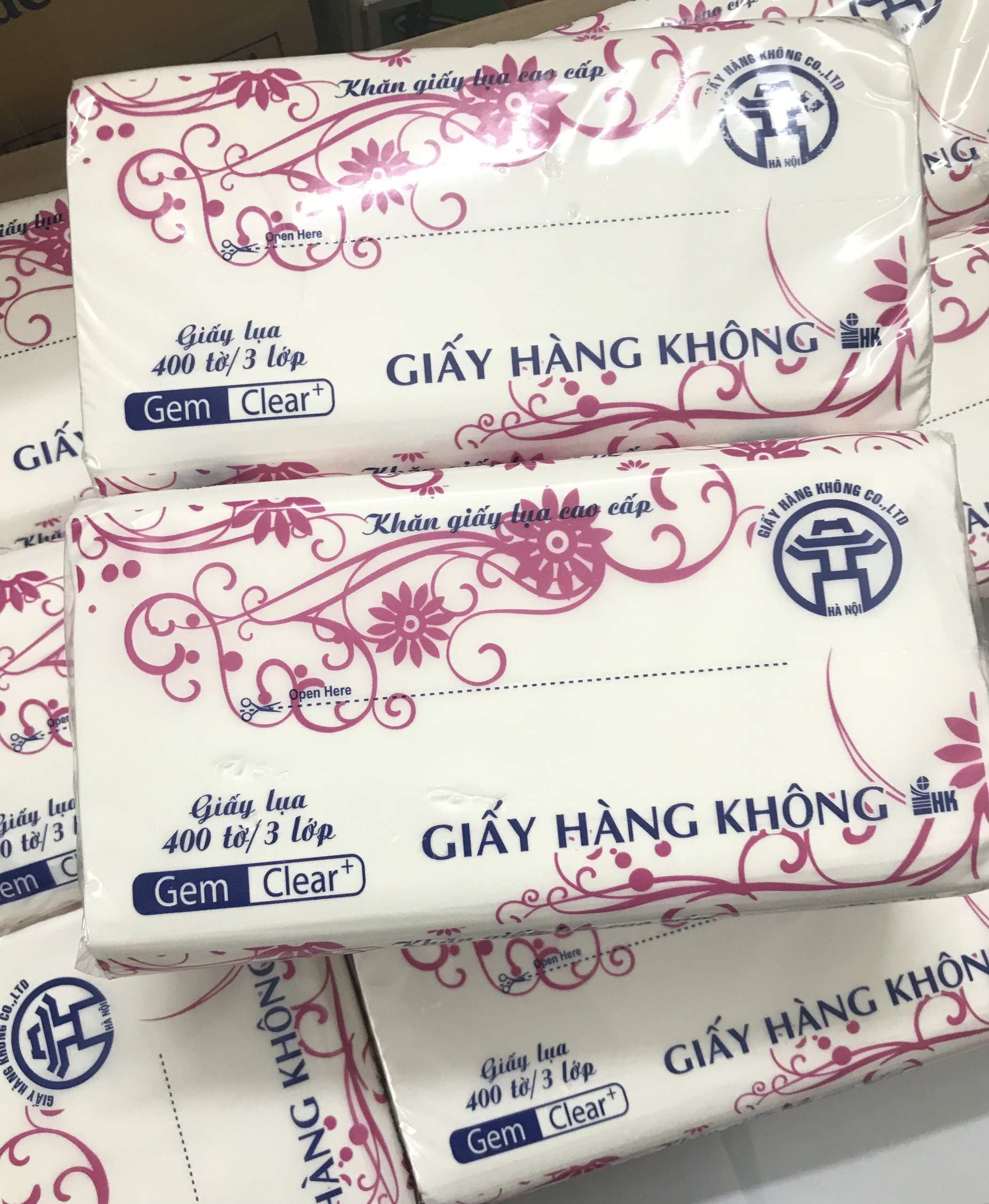 Khăn giấy rút lụa Hàng Không - gói 400 tờ