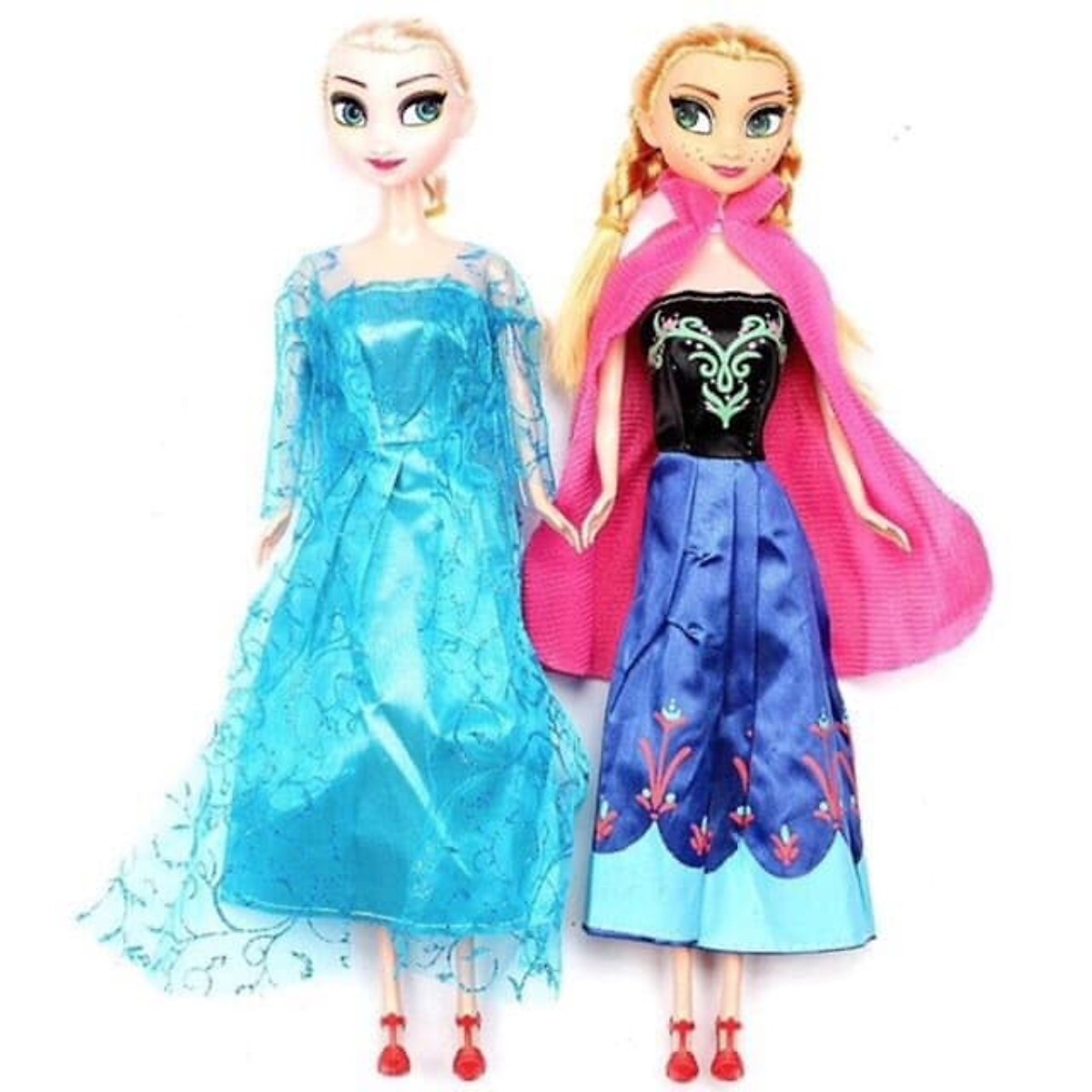 Set  2 Búp Bê  Nữ Hoàng Băng Giá Elsa Và Anna Có Khớp