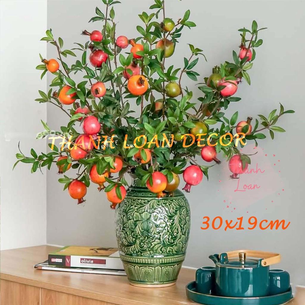 Lọ hoa gốm Bát Tràng cỡ to - Bình hoa trang trí decor loại 1 - Nhiều mẫu - Men xanh ngọc