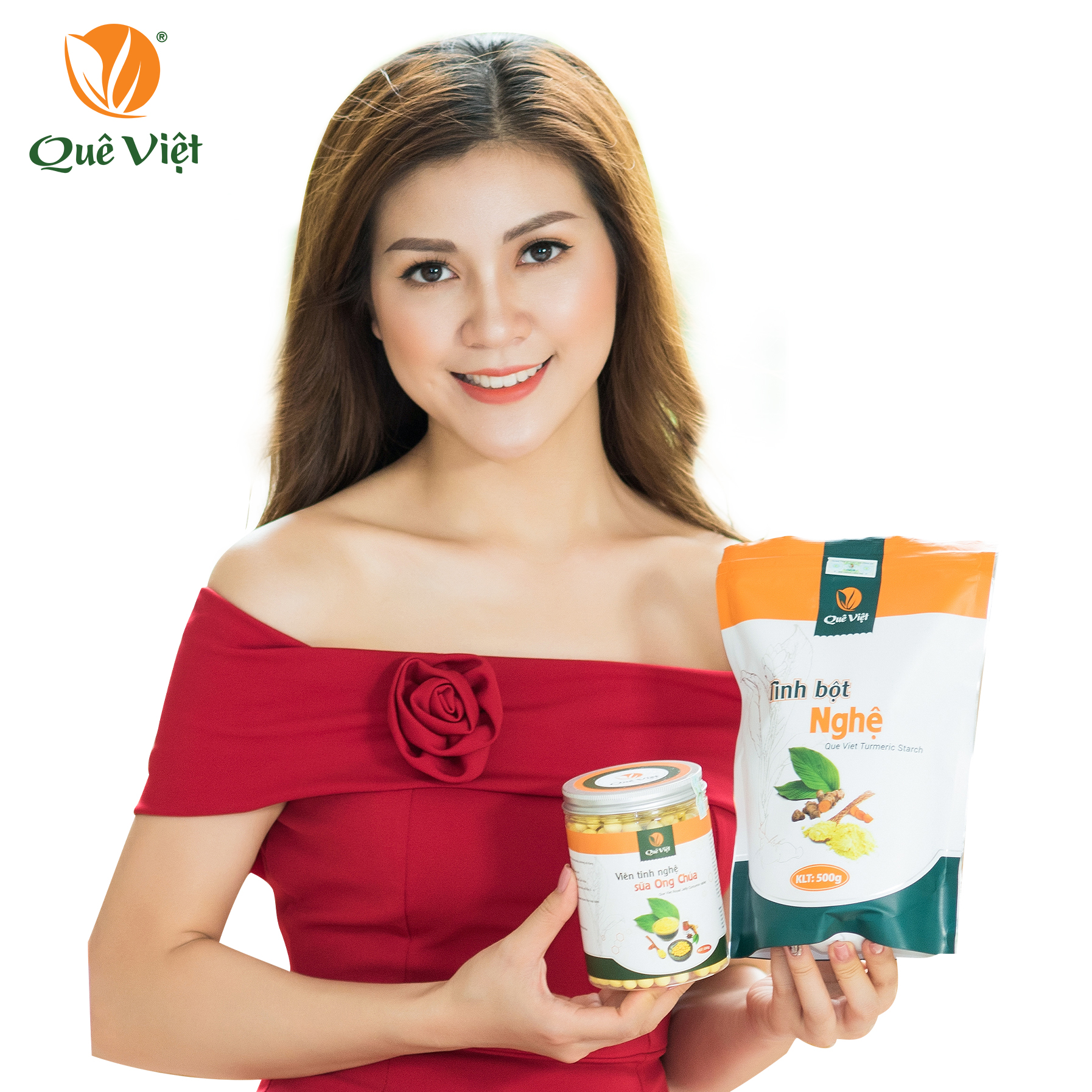 Tinh bột nghệ Quê Việt - 100% nghệ đỏ nguyên chất, hàm lượng curmim cao.