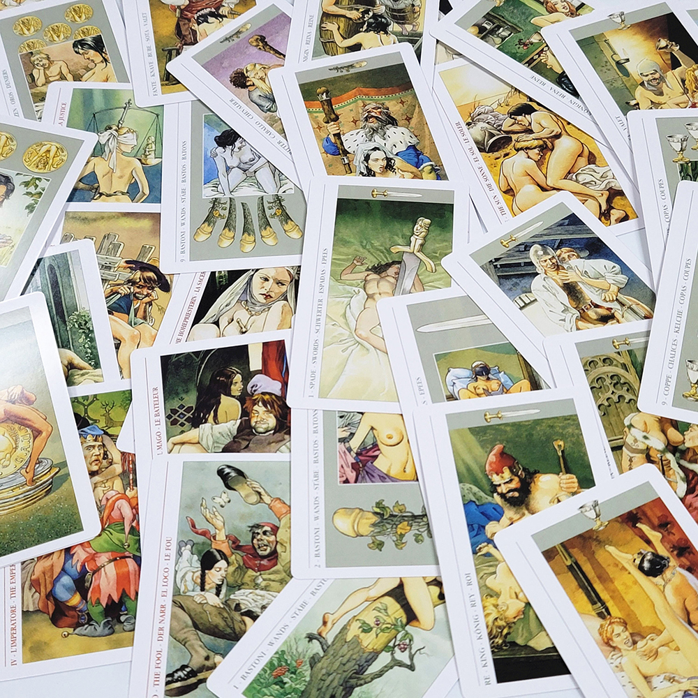 Bộ Bài Decameron Tarot 78 Lá Bài 7x12 Cm Tặng Đá Thanh Tẩy