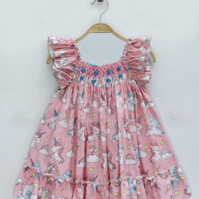 Vải thô mặt lụa 100% cotton mềm mát màu bé gái