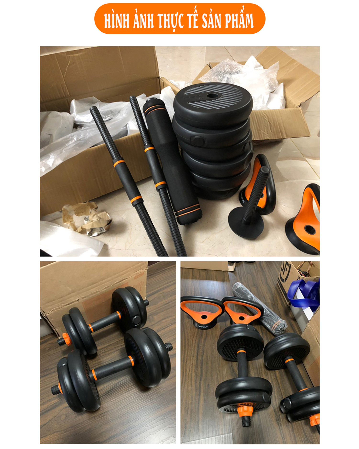 Bộ Tạ Tay Đa Năng Điều Chỉnh 10Kg Composite 6 Trong 1 FED-130210 Cao Cấp Đại Nam Sport