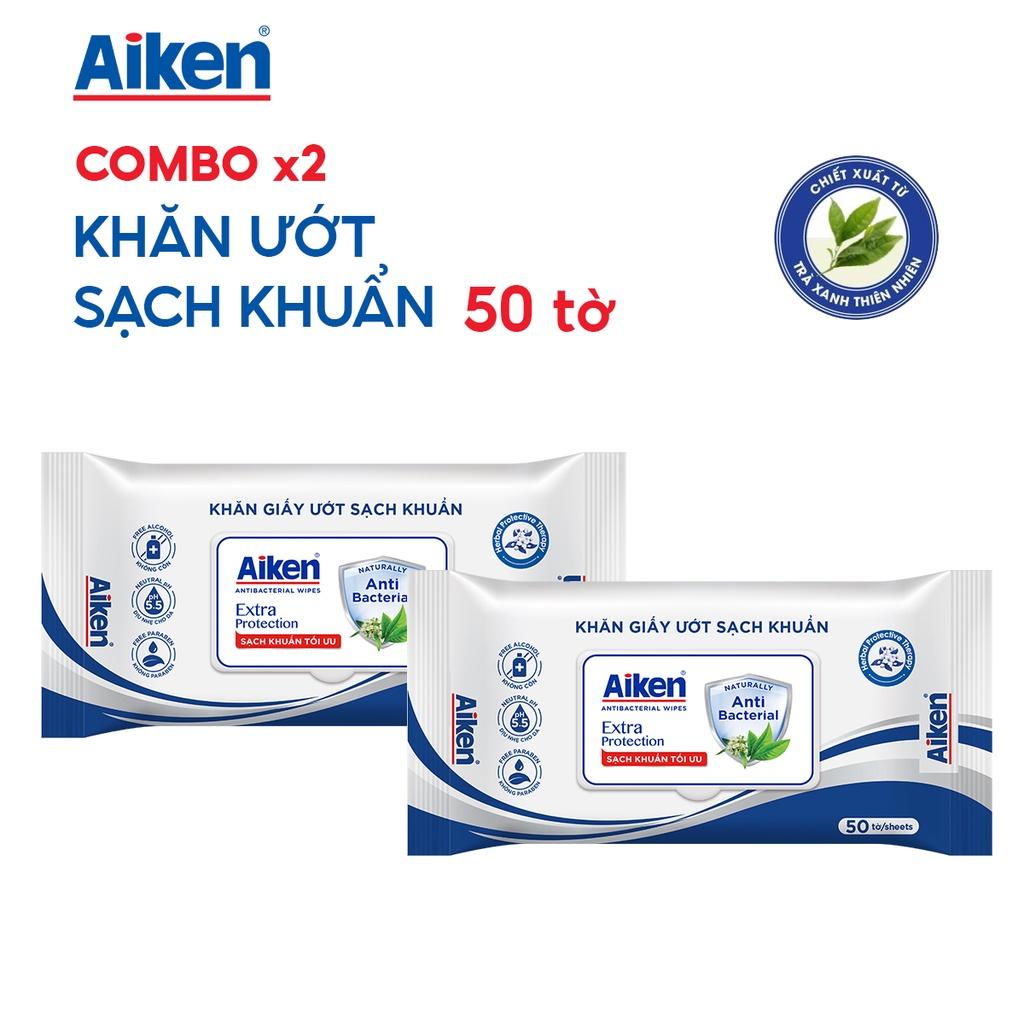 Combo gia đình sạch khuẩn chiết trà xanh hà Aiken số 4