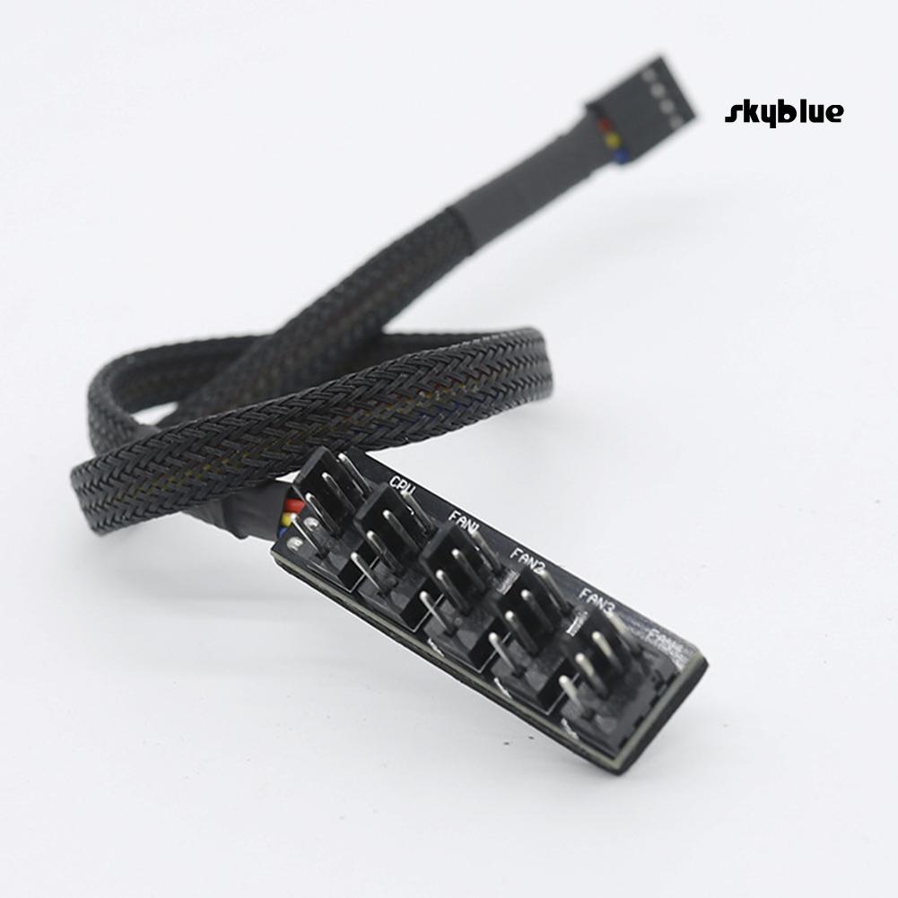 Cáp Chia Quạt Tản Nhiệt Cpu 5 Chiều 4pin