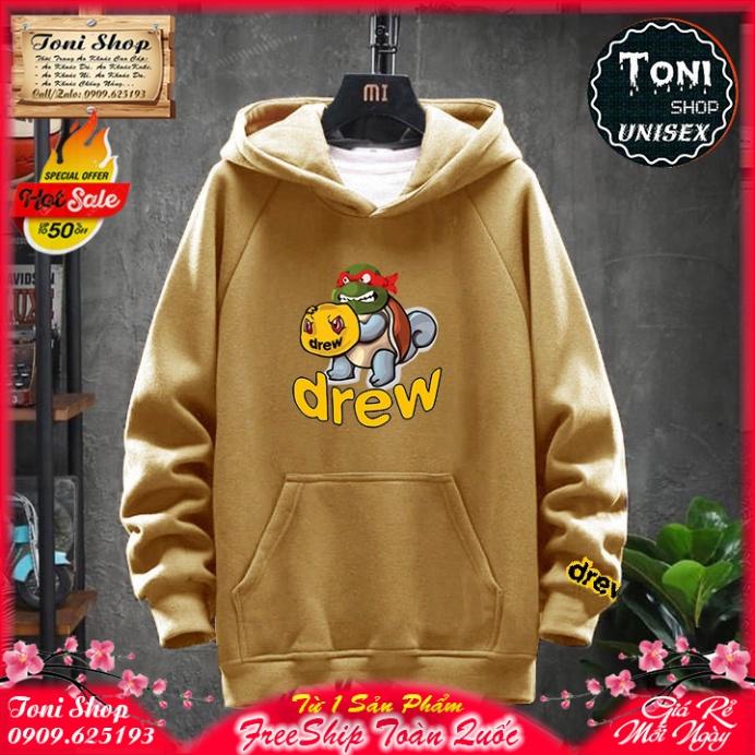 ÁO HOODIE DREW Ninja Rùa - In Pet Siêu Bền Siêu Đẹp