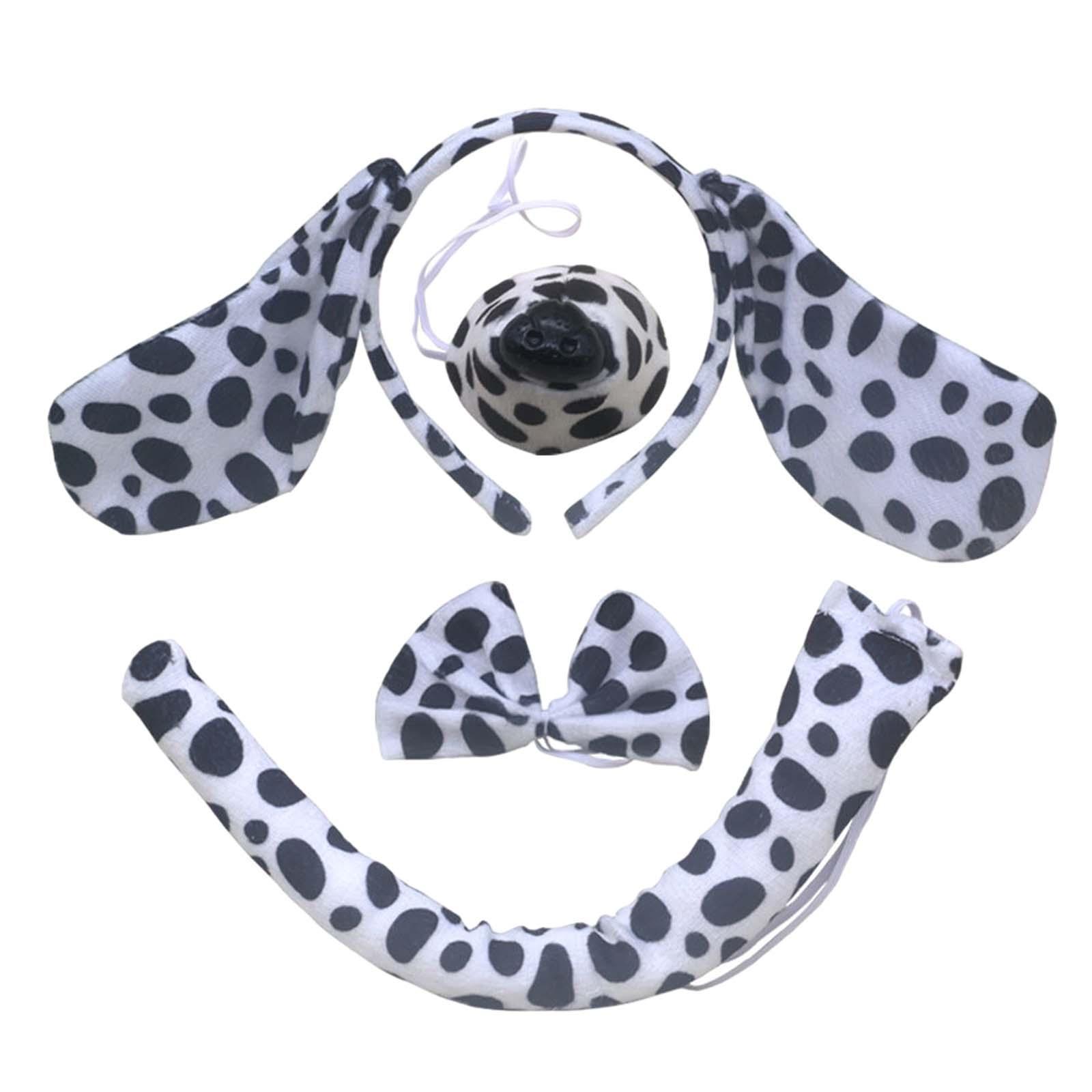 Puppy Dog Ears and Long Tail Set Ears Hair Clip Plush Faux Gifts Puppy Dog Hair Hoop Headdress for Fancy Party Children Women