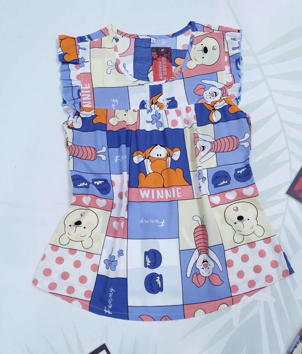 [45kg - 80kg] Đồ Bộ Măc Nhà, Đồ Bộ Nữ Tole (Lanh) 2 Da Quần Lửng Tay Cánh Tiên, Bigsize
