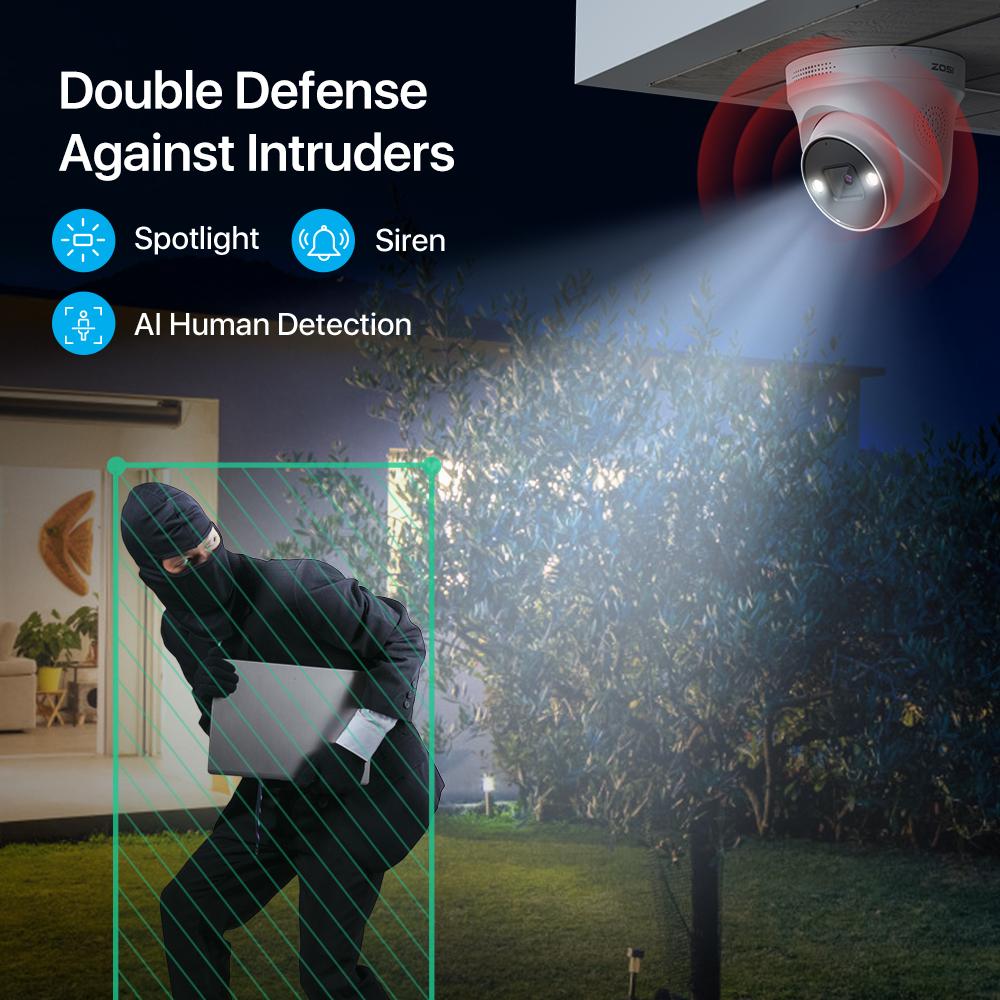 Hệ thống camera giám sát video ZOSI 8CH 4K PoE Nhận diện khuôn mặt AI 5MP 8MP Tầm nhìn ban đêm đủ màu Camera IP Bộ camera quan sát an ninh Ổ cứng tích hợp: 2T