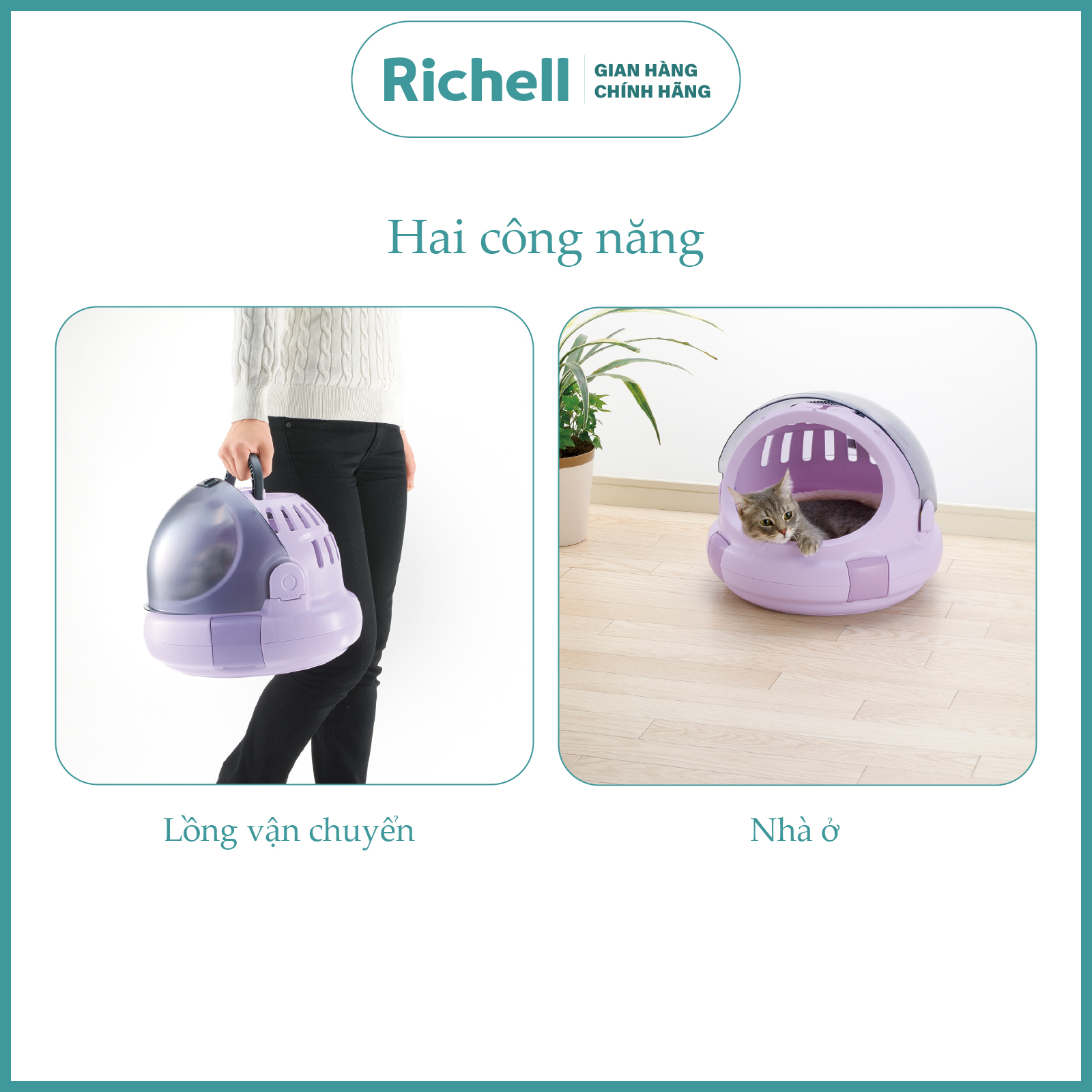 Lồng vận chuyển thú cưng phi hành gia Richell Nhật Bản | Pet