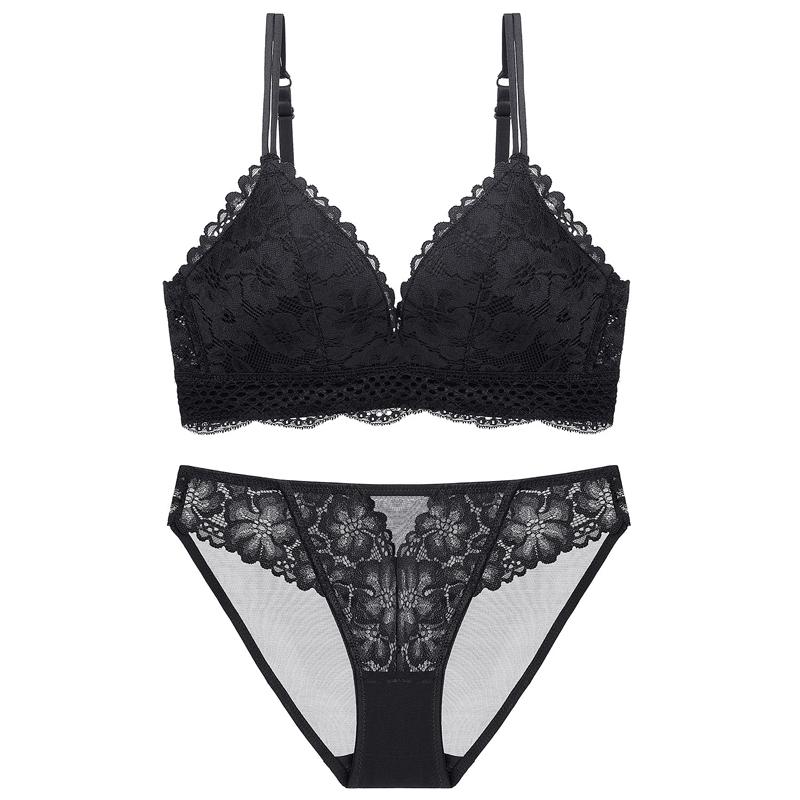 Mới Thoải Mái Dây Miễn Phí Bộ Áo Ngực Thêu Dệt Nữ Áo B C Ly Màu Trắng Bộ Đồ Lót Ren Mỏng Cotton Áo Ngực Gợi Cảm bộ Đồ Lót