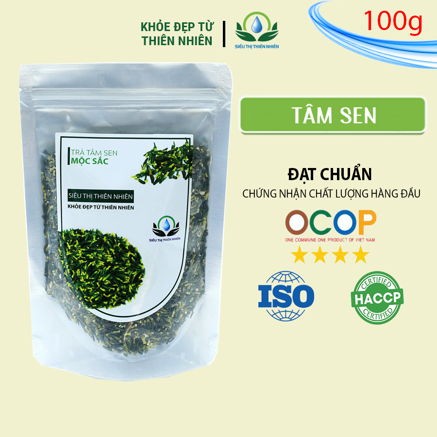 Đặc Sản Đồng Tháp - Trà Tâm Sen Sấy Khô Mộc Sắc 100g - OCOP 4 SAO