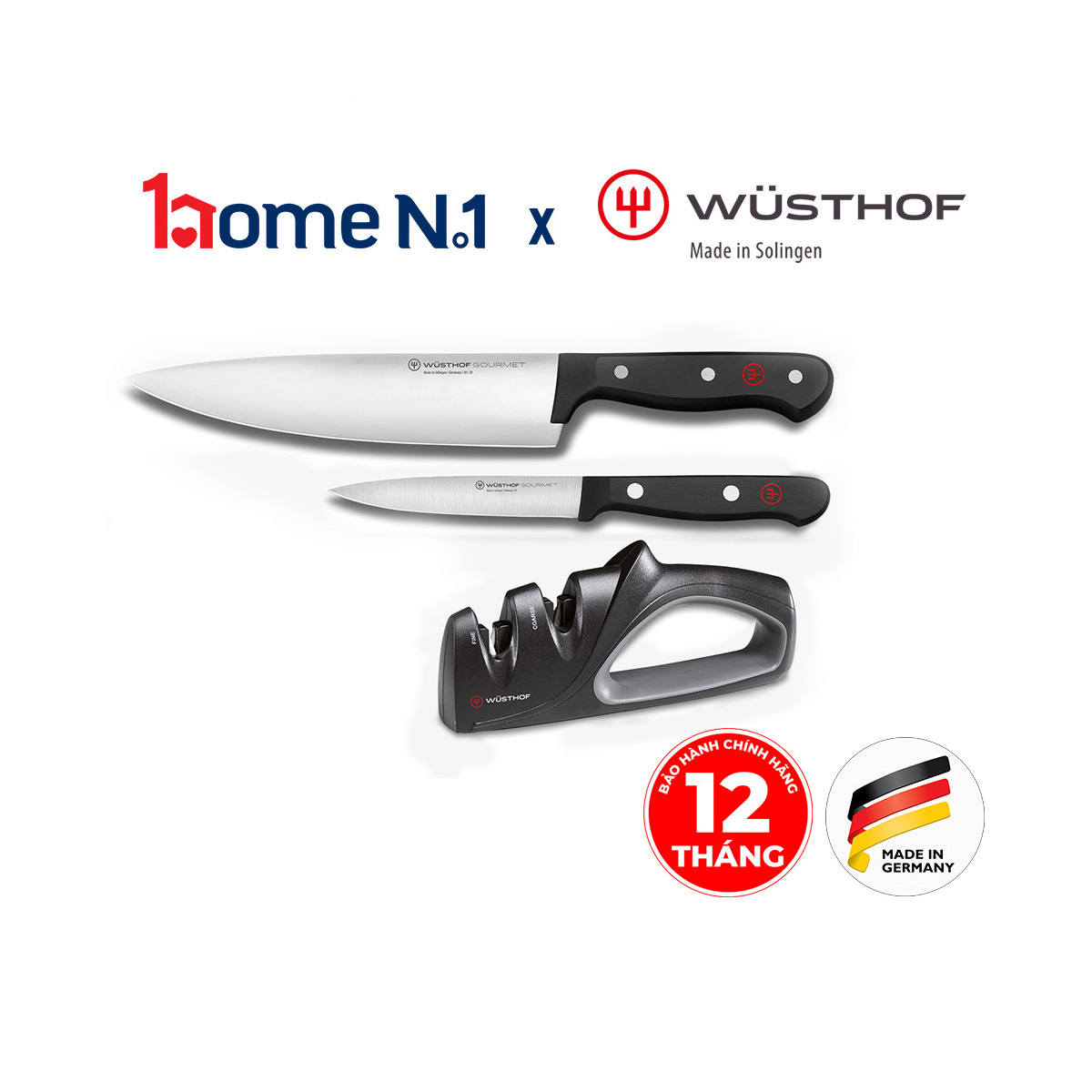 Bộ dao 3 món Wusthof Gourmet