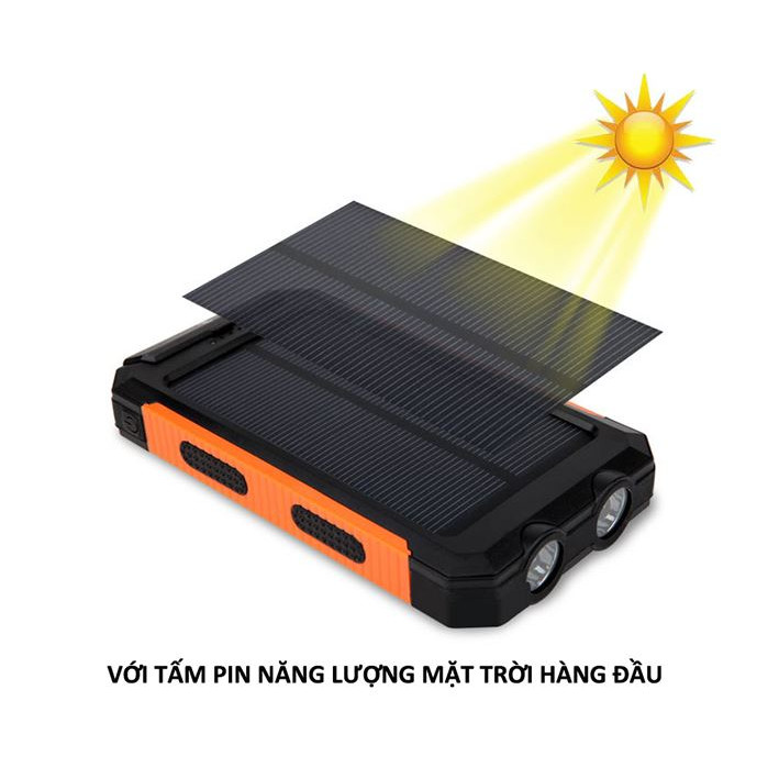 Sạc tích điện năng lượng mặt trời có móc đeo tiện dụng 20000mAh-hàng chính hãng