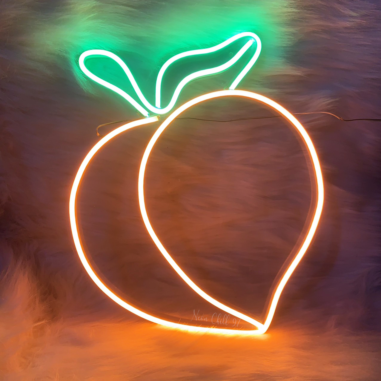 Đèn led neon trang trí | Hình quả đào |