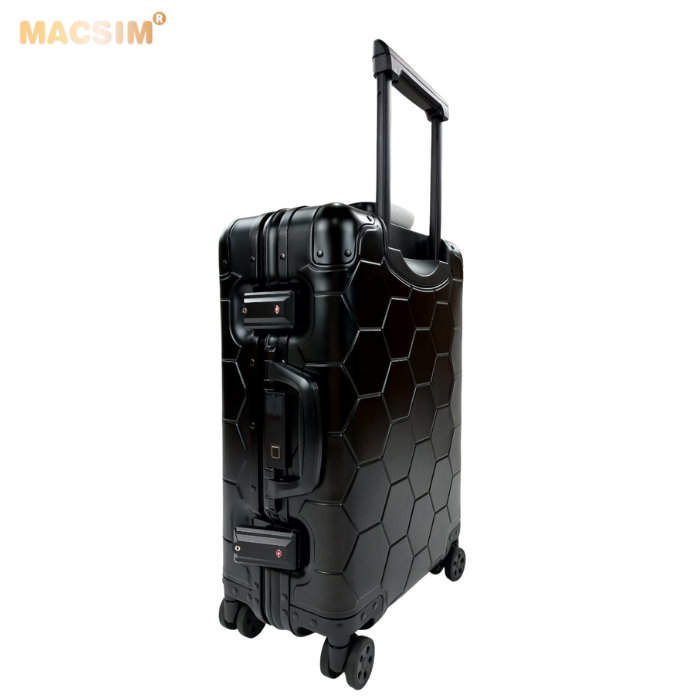 Vali hợp kim nhôm nguyên khối MS1317 Macsim cao cấp màu bạc, màu đen cỡ 20inches