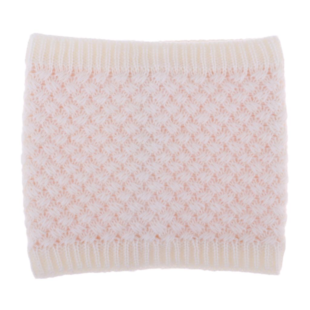 Windproof Fleece Winter Warm Scarf Neck Loop Warmer Neckerchief White