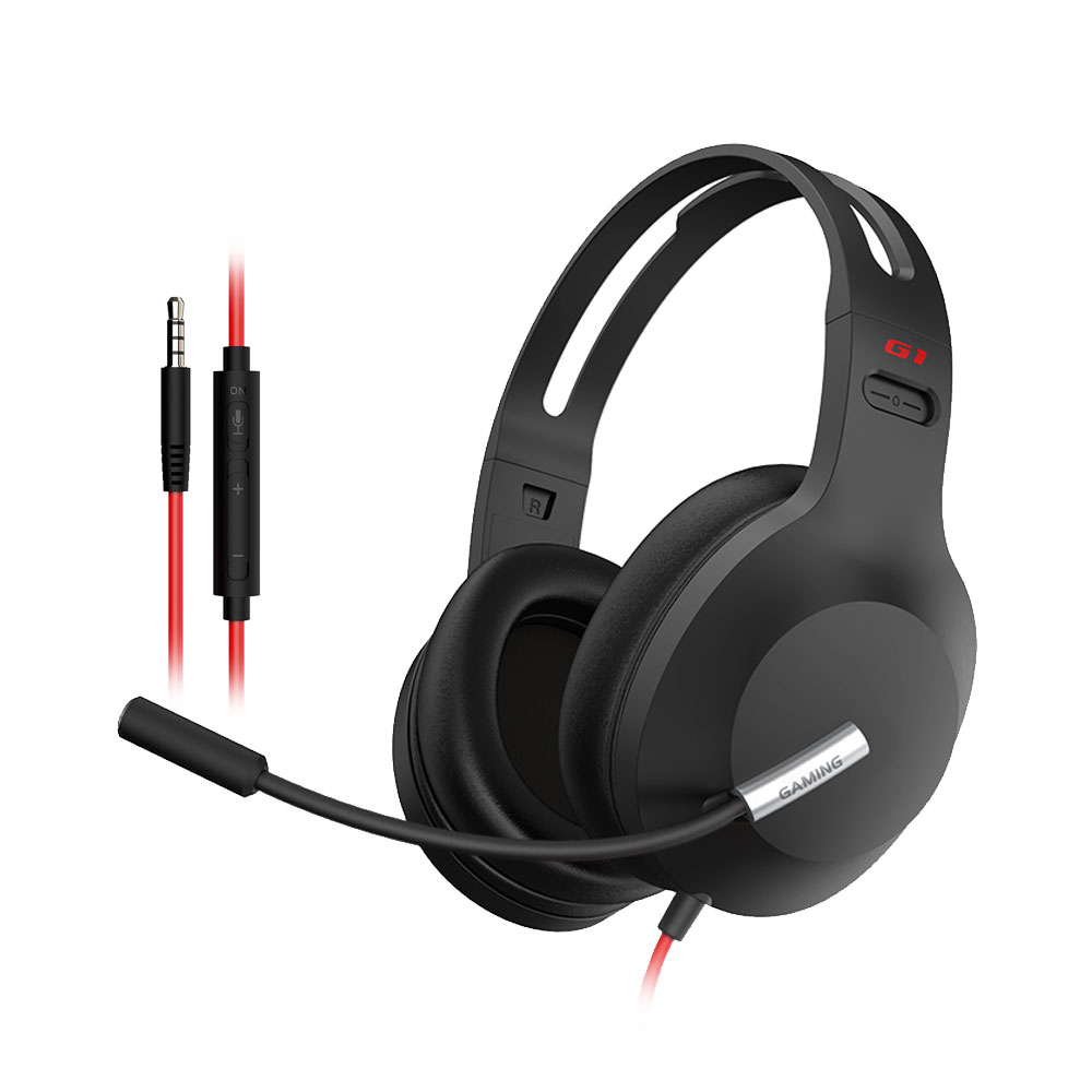 Tai nghe Gaming EDIFIER G1 SE Micro chống ồn uốn cong 360 độ - Cổng kết nối 3.5mm - Đệm tai êm ái - Điều khiển trên dây - Hàng chính hãng