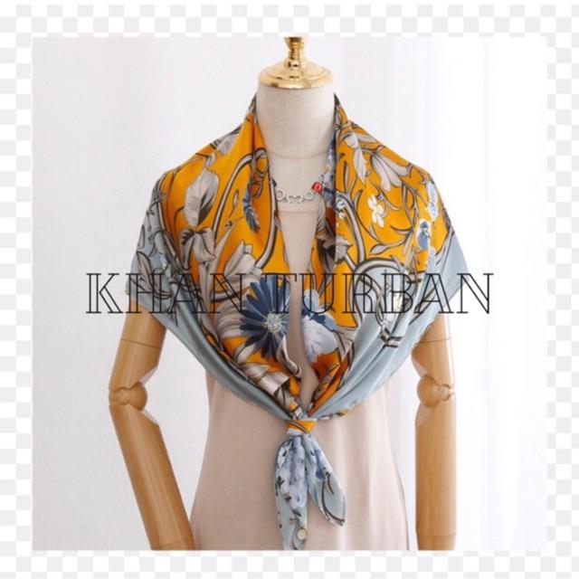 Khăn choàng cổ lụa vuông size 90x90cm - Maben