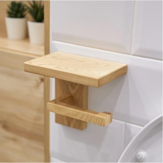 Giá kệ gỗ để giấy vệ sinh trang trí treo trường dùng cho nhà nghỉ khách sạn