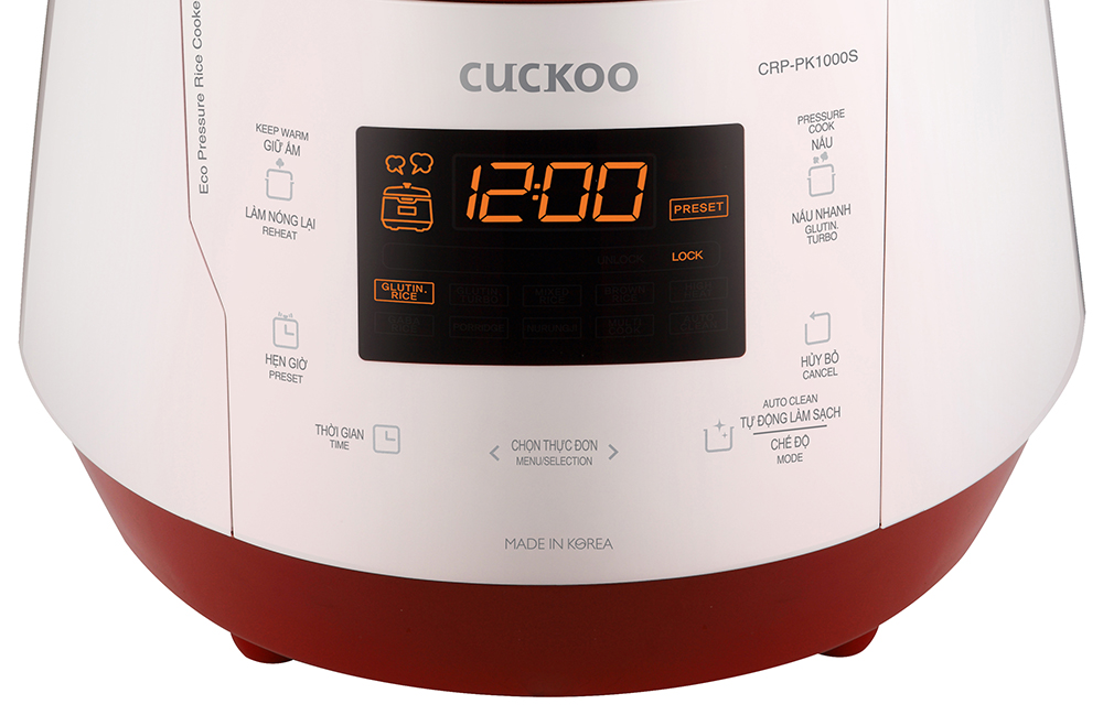 Nồi cơm áp suất điện tử Cuckoo CRP-PK1000S - 1.8 Lít - Hàng Chính Hãng