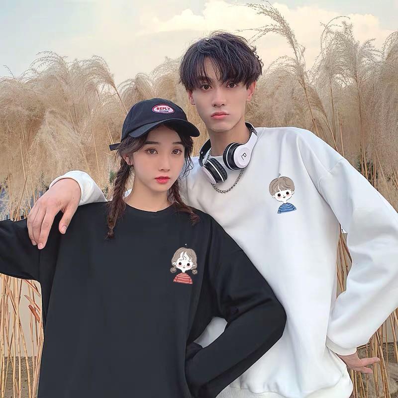 Áo Đôi Sweater Chàng trai cô gái phong cách Ulzzang Hàn Quốc tay dài họa tiết in hình cá tính CoolZ CZ689