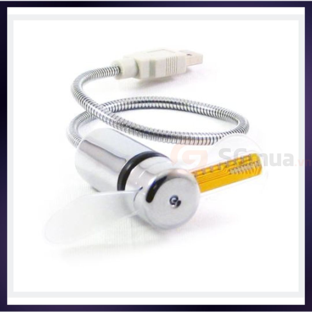 Quạt USB tích hợp Đồng hồ Đèn LED công nghệ hiện đại màu sắc thời trang phù hợp trang trí làm quà tặng