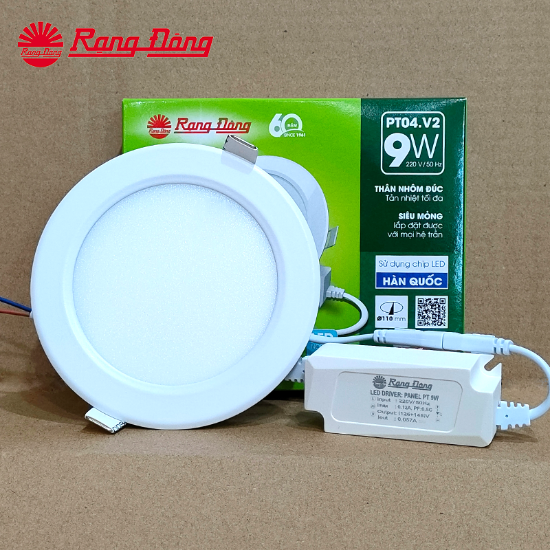 Đèn LED Panel tròn PT04 V2 110 ánh sáng trắng 9W