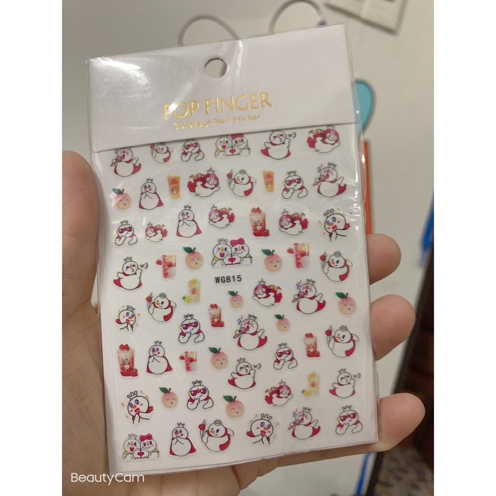 sticker noen trang trí móng tay