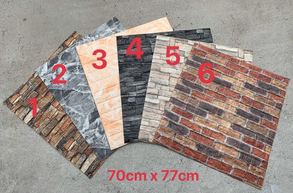 Bộ 5 Tấm Xốp Dán Tường Giả Đá 3D Đẹp Sang Trọng