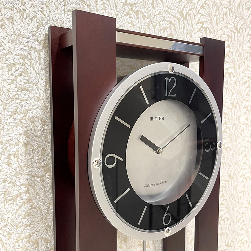 Đồng hồ treo tường Nhật Bản Rhythm CMJ541UR06 Kt 27.2 x 72.0 x 10.0cm, 2.9kg Vỏ gỗ, dùng PIN