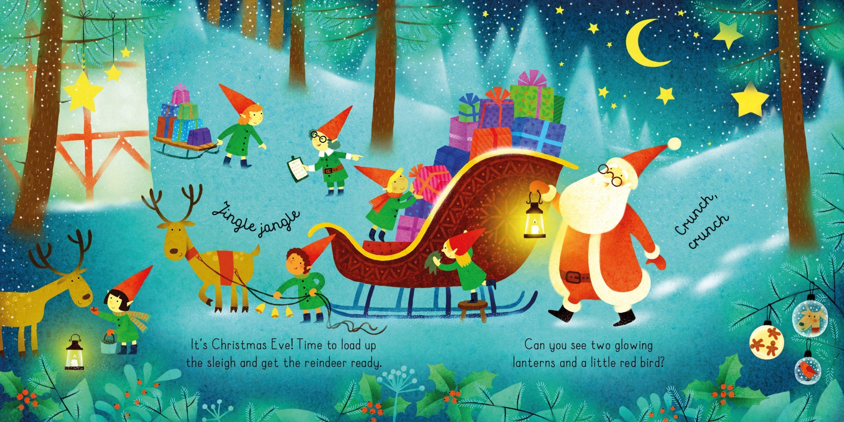 Usborne Book and 3 Jigsaws : Santa