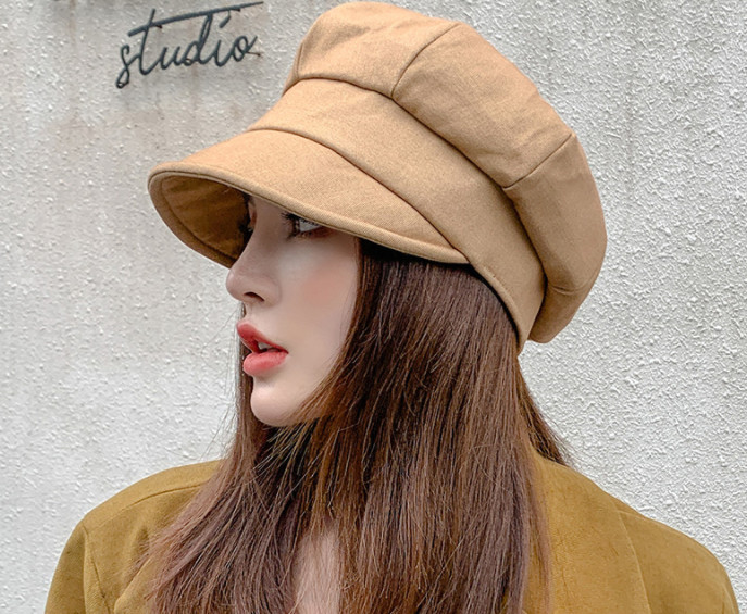 Mũ retro có vành phong cách Hàn, mũ nón bê rê nữ thời trang