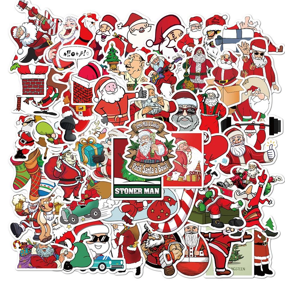 Set 50 Cái STICKER Noel Giáng Sinh Chống Thấm Nước Trang Trí Điện Thoại , Laptop , Vali Siêu Cute