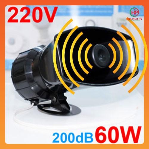 Còi hú báo động 220v 60w Komax KM-60WCS âm lượng 200dB - Hàng chính hãng