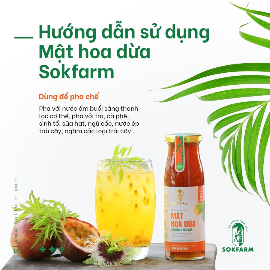COMBO 2 CHAI MẬT HOA DỪA - SOKFRAM- 500ml - 100% MẬT HOA DỪA NGUYÊN CHẤT