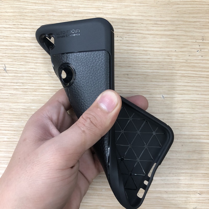 Ốp lưng silicon dẻo giả da Auto Focus cao cấp dành cho Xiaomi Redmi Note 8 - Hàng chính hãng