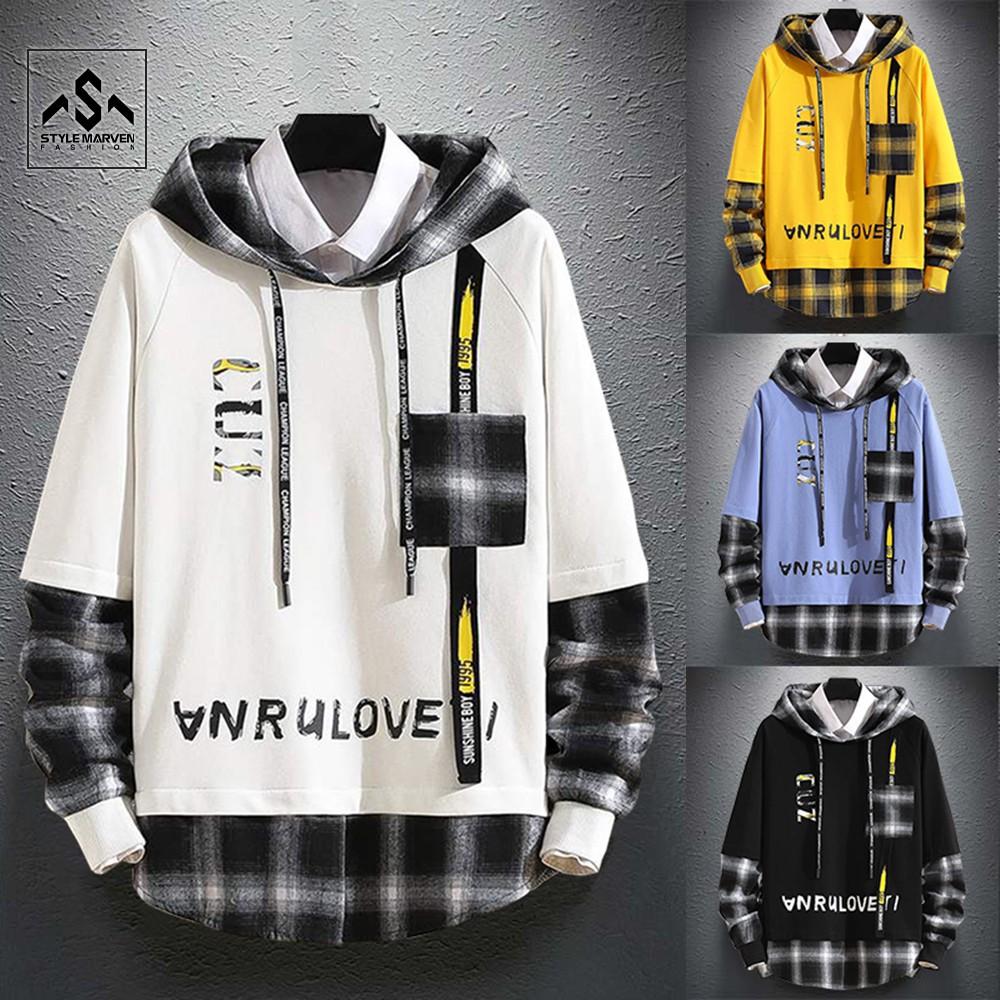 Áo hoodie nam mũ trùm in chữ kẻ sọc STYLE MARVEN áo nỉ thể thao năng động - TOP NAM 123