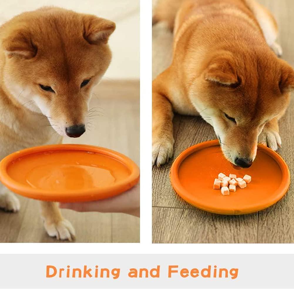 Chó Frisbee, Chó lát, 2 miếng Đồ chơi chó FRISBEE, vận chuyển cao su, cho đất và nước, thể thao ngoài trời, vườn, công viên và đồ chơi trẻ em được sử dụng