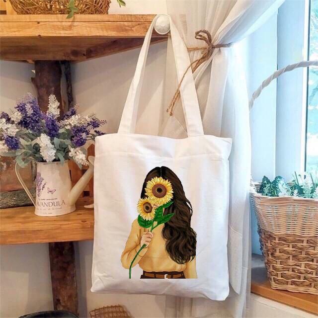 100 mẫu hot nhất Túi Tote Vải canvas Đẹp Cực Hot có khóa miệng