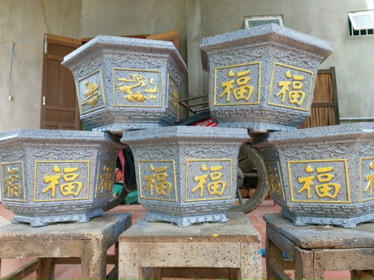 Khuôn đúc chậu cảnh lục giác 25 khuôn có lòng trong