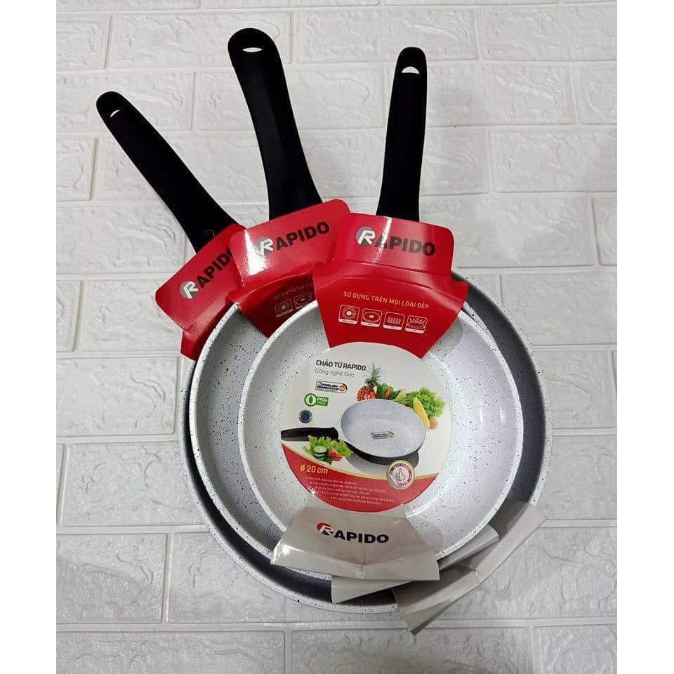 CHẢO CHỐNG DÍNH BẾP TỪ RAPIDO , SIZE 20-24-28CM,