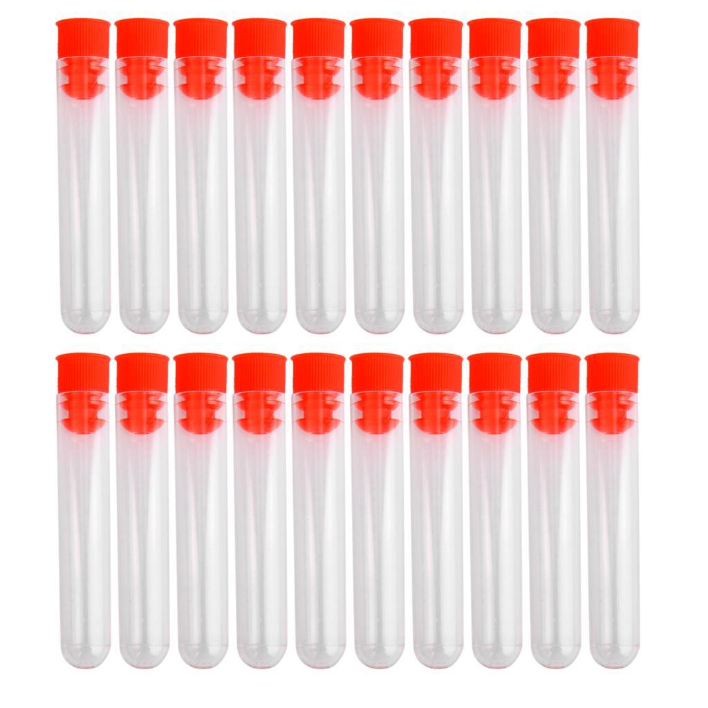 40pcs Test Tubes with Cryovial Graduated Plastic Screw Cap
