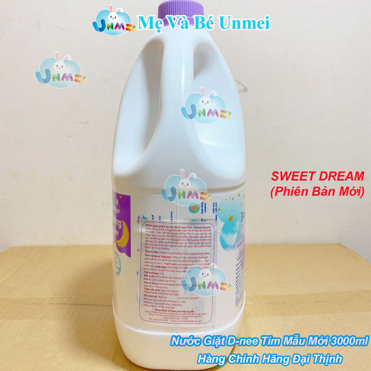 Nước Giặt Hữu Cơ D-Nee Organic Hương Thơm Mộng Mơ Sweet Dream 3000ml - Nước Giặt Dnee Chính Hãng Đại Thịnh Tại Mevabeunmei